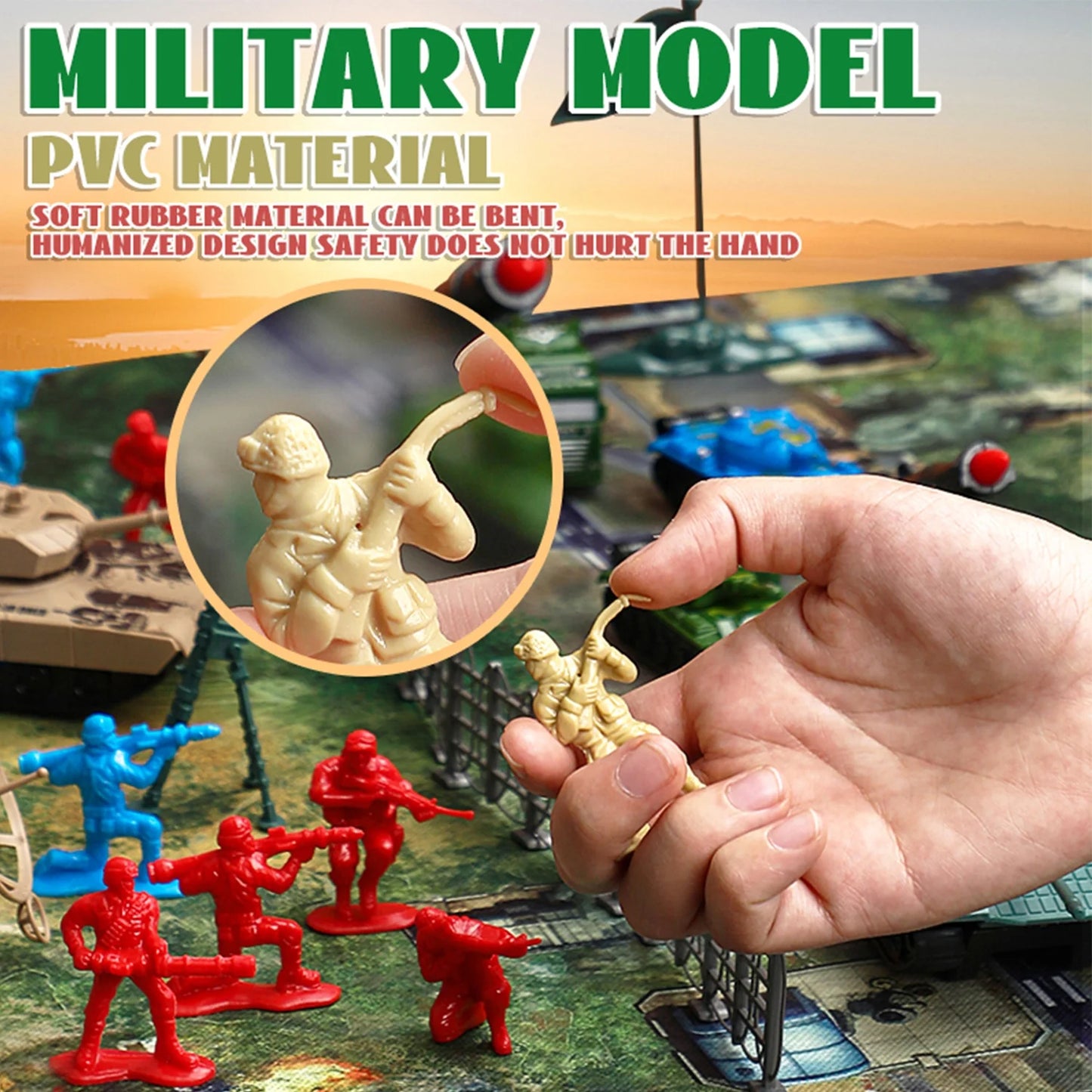 60 Pcs Army Men Toy, Toy Soldiers Action Figures for Boys, Military Toys for Boys 3-6 Years