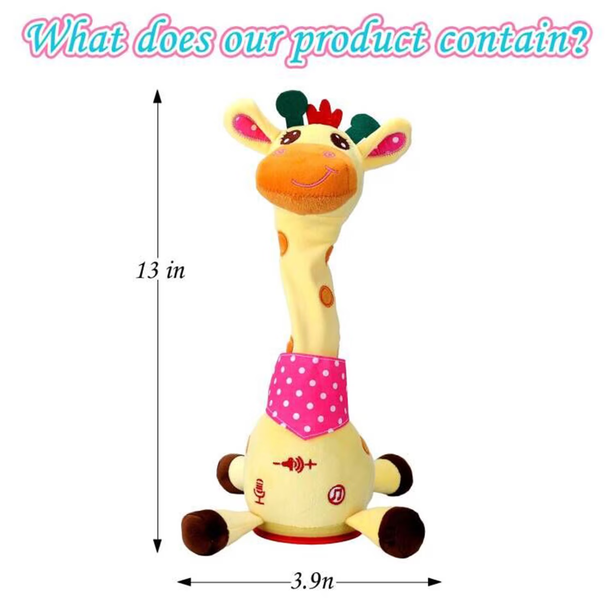 Baby Toys 6-12 Months, Talking Plush Toys Singing and Danincg, and Recording, Toys for Toddler Girls and Boys Ages 1 2 3 Years Old