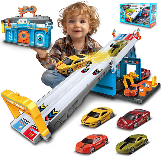 2 IN1 Race Tracks Set Toys for Boys 3-6 Years, Race Tracks Car for Kids Boy Toys 3-5, Racing Car Toys for Toddlers Boys 2 3 4 5 6 Year Old Toddlers