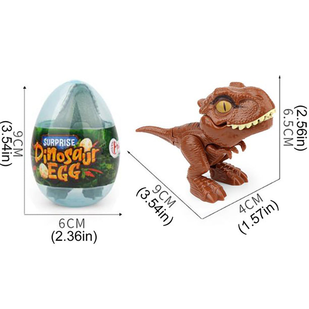 INvench 4Pcs Dinosaur Eggs Toys for Kids,Biting Fingers Tyrannosaurus Dinosaur Figure Toys Easter Eggs Party Favors
