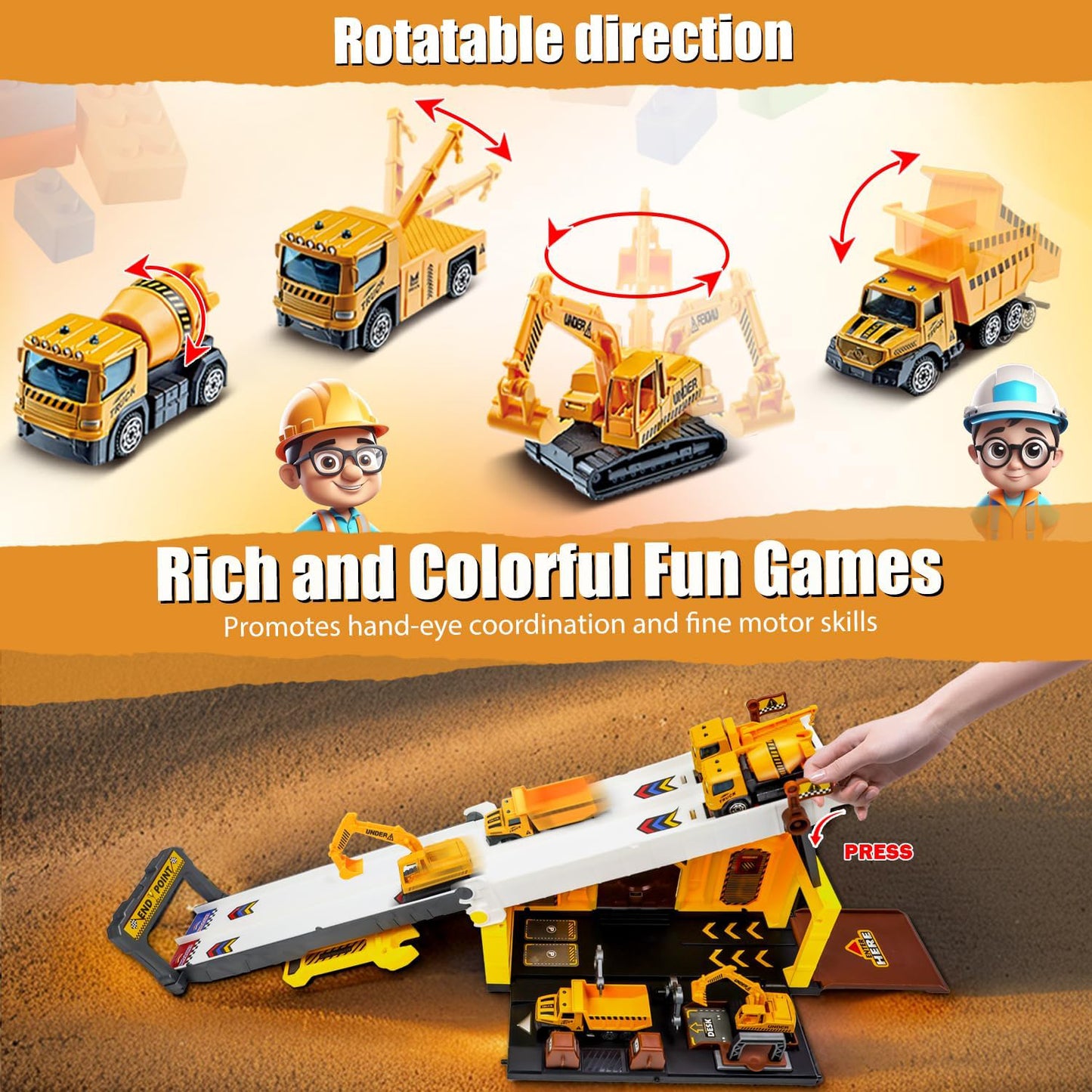 Race Tracks Toys for Boys 2 3 4 5 6 Years Old, Kids Toddler Boy Toys 3-5, Carrier Truck Vehicle Car Toys for Boys 3-6 Years