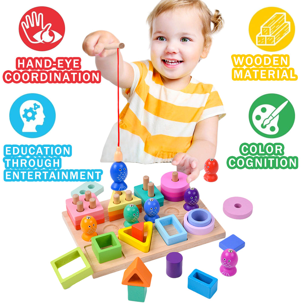 Montessori Toys for 1 2 Year Old Boy and Girl, Shape Sorting and Stacking Toy for Toddlers 1-3, Learning Educational Toys for 1 2 3 Year Old Boys Girls