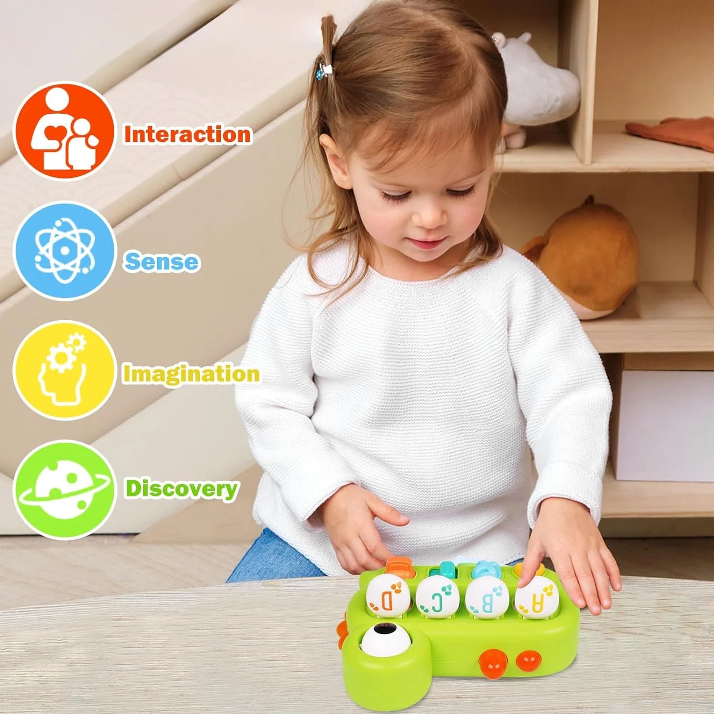 Cause and Effect Toys - Montessori Toy for Baby - Learning Toy for 1Year Old Boys Girls - Baby Interactive Activity Toy