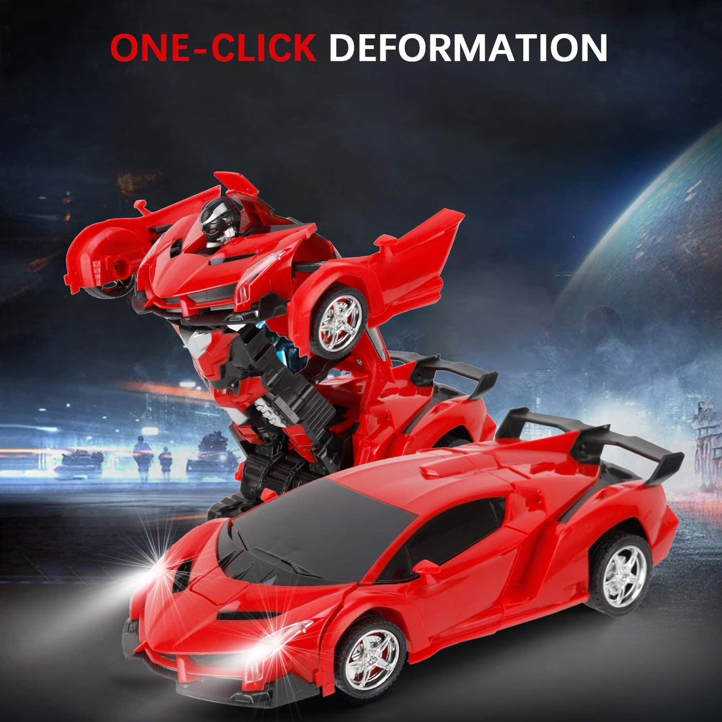 INvench Transformer Car Toys for 4 5 6 7 8 Year Old Boys, Remote Control Car Toys for Kids Christmas Gifts