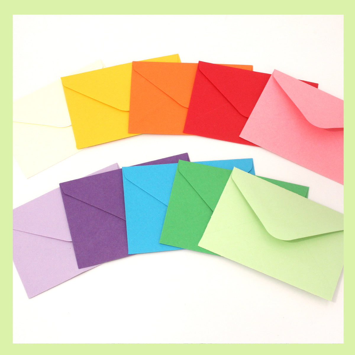 100 Pack 4" x 2.7" Colorful Mini Envelopes with Blank Note Cards, Small Self-Adhesive Cute Gift Card Envelopes in 10 Colors for Wedding, Birthday, Teacher's Day