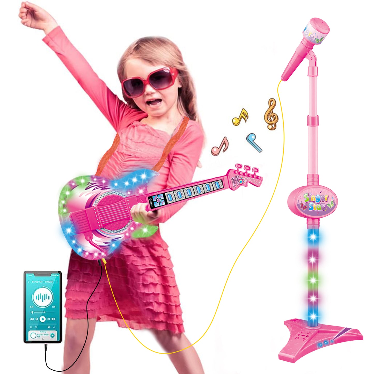 Musical Instrument Toy for Toddlers, Guitar Toys for Kids 3 4 5 6 7 Years, Toys for Girls 3-6 Years