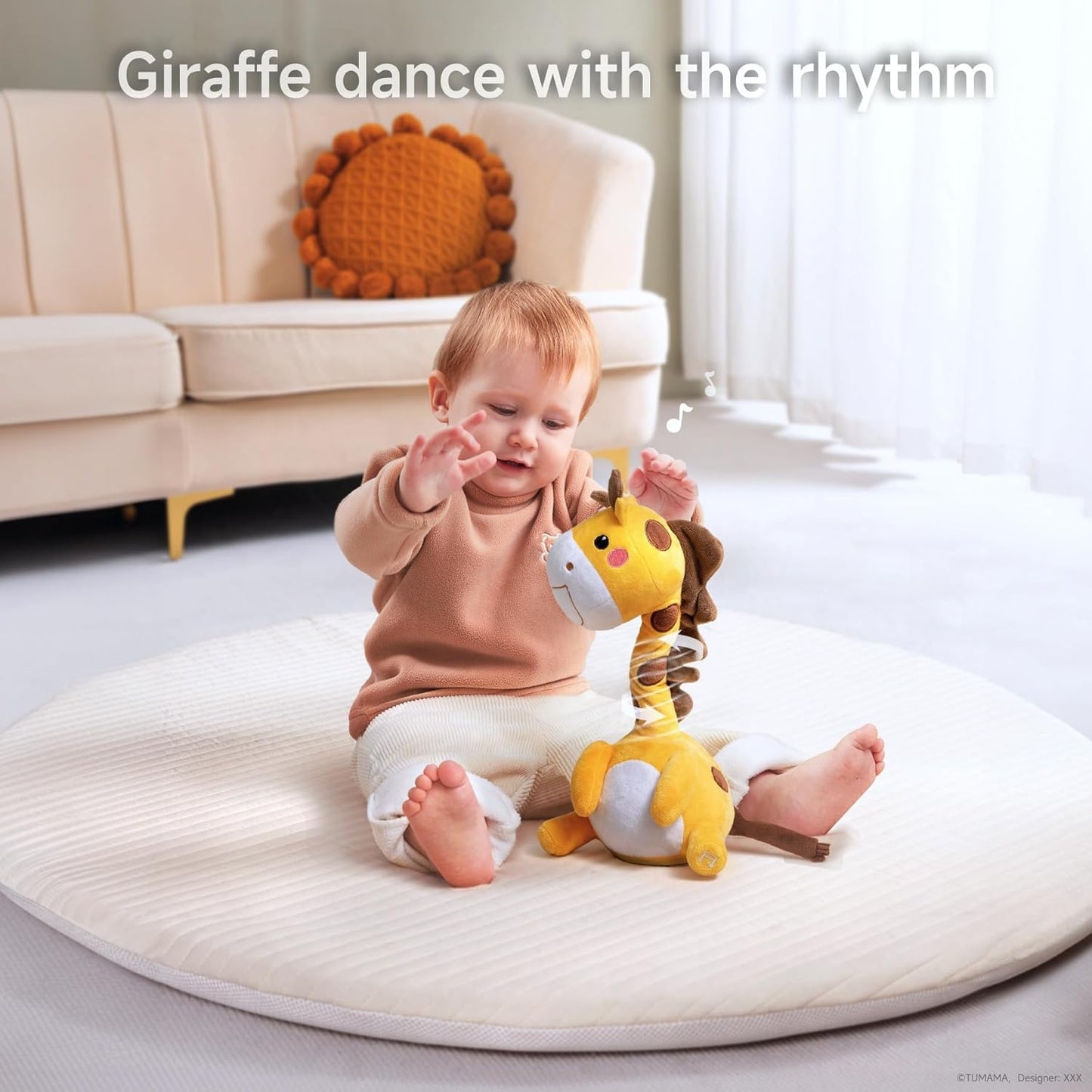 Dancing Talking Giraffe Toy,Record & Repeating What You Say, Singing Plush Animal Toys for Toddler Boys Girls Christmas Gifts