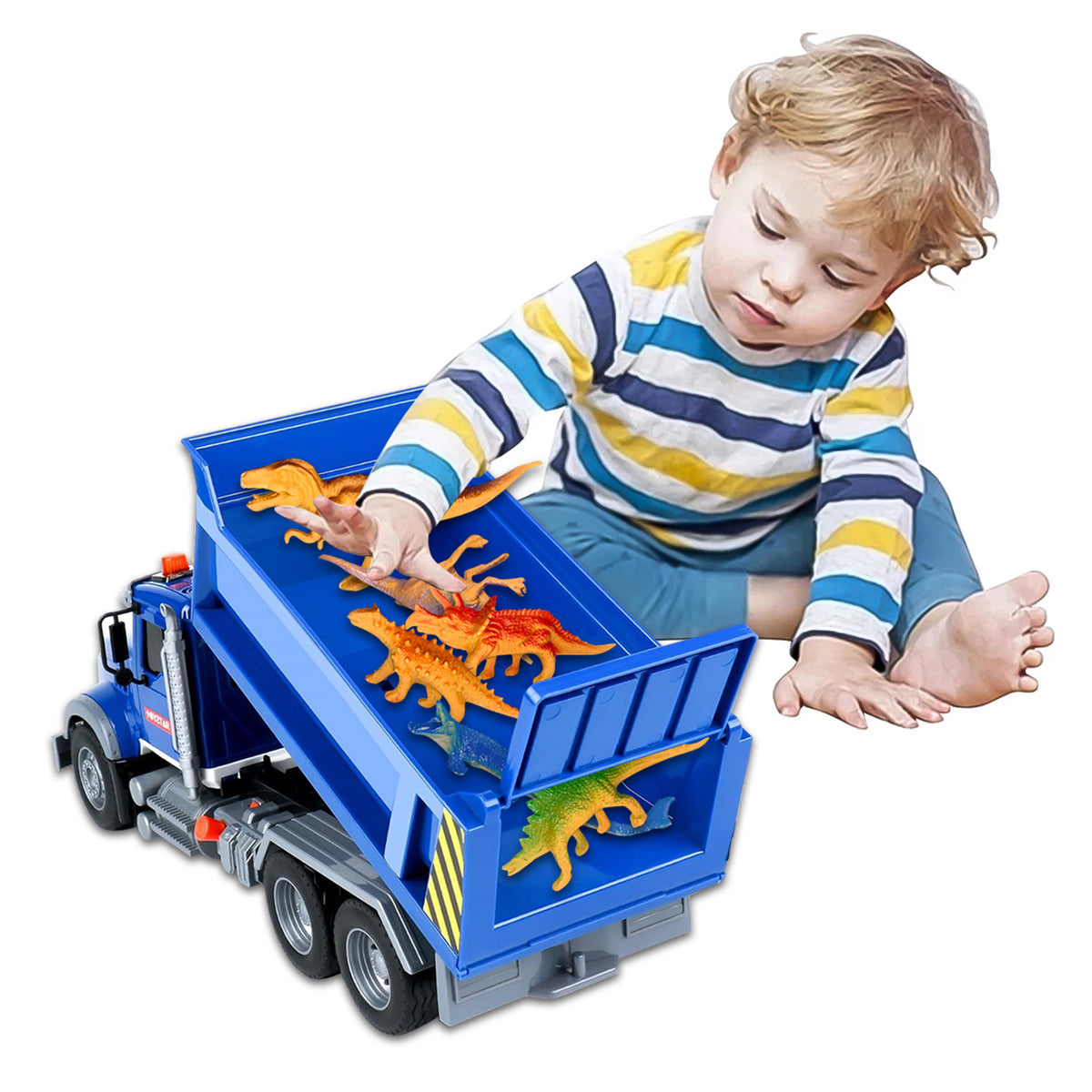 Toddler Truck Toys for Boys Age 3-6, Dump Truck with Lights and Sounds for Kids Boy Christmas Birthday Gift