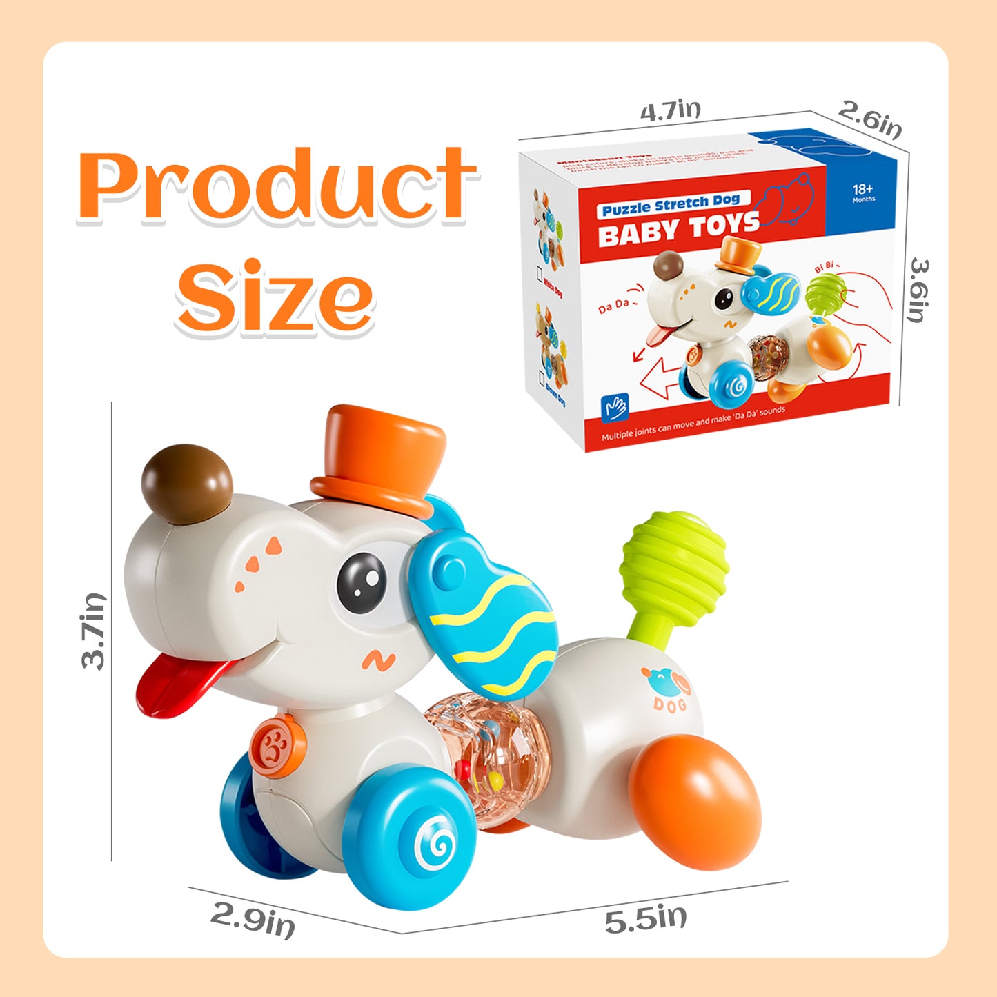 Style-Carry Montessori Sensory Toys, Learning Educational Musical Toys, Baby Busy Toy for 6-12 Months,1 Year Old Boys Girls Gift