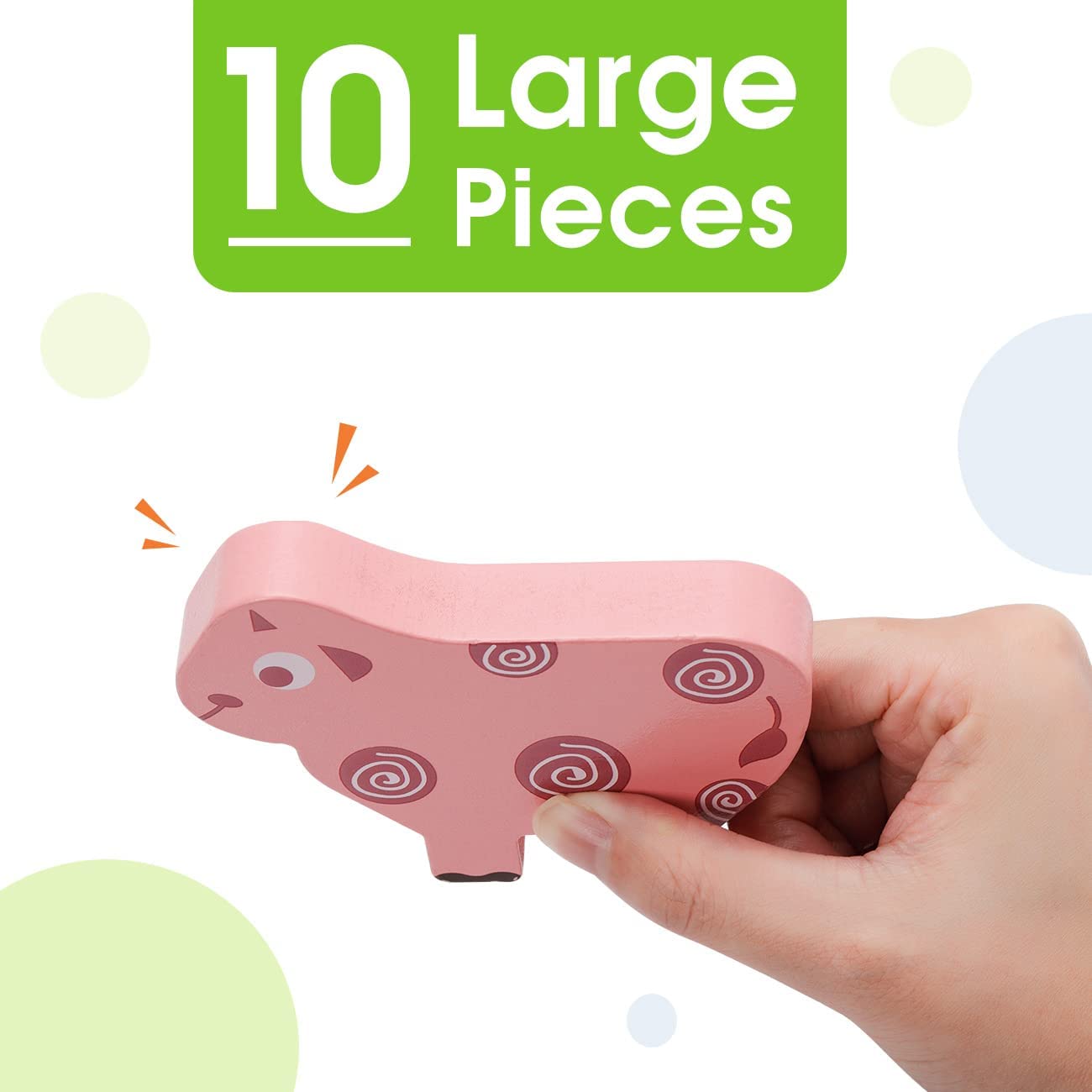Style-Carry Montessori Toys for Kids 1 2 3, Wooden Stacking Building Blocks Construction Preschool Educational Gifts for Toddlers Boys Girls