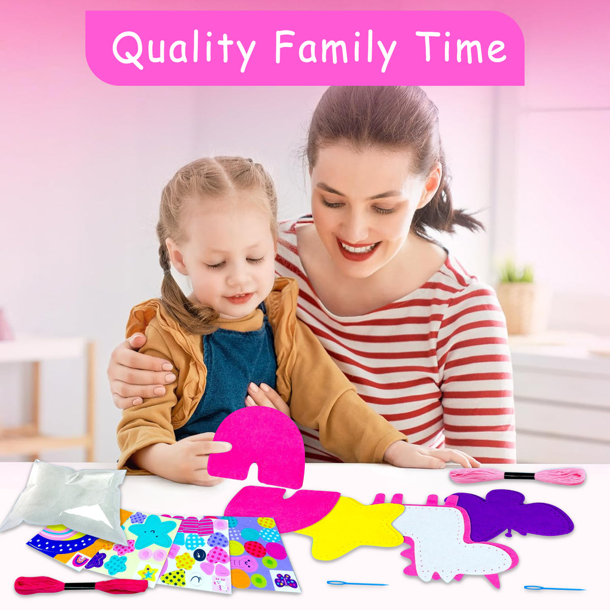 Sewing Kit for Kids,Arts and Crafts Sewing Projects for Girls 5-7,8-12 Years Birthday Christmas Gifts