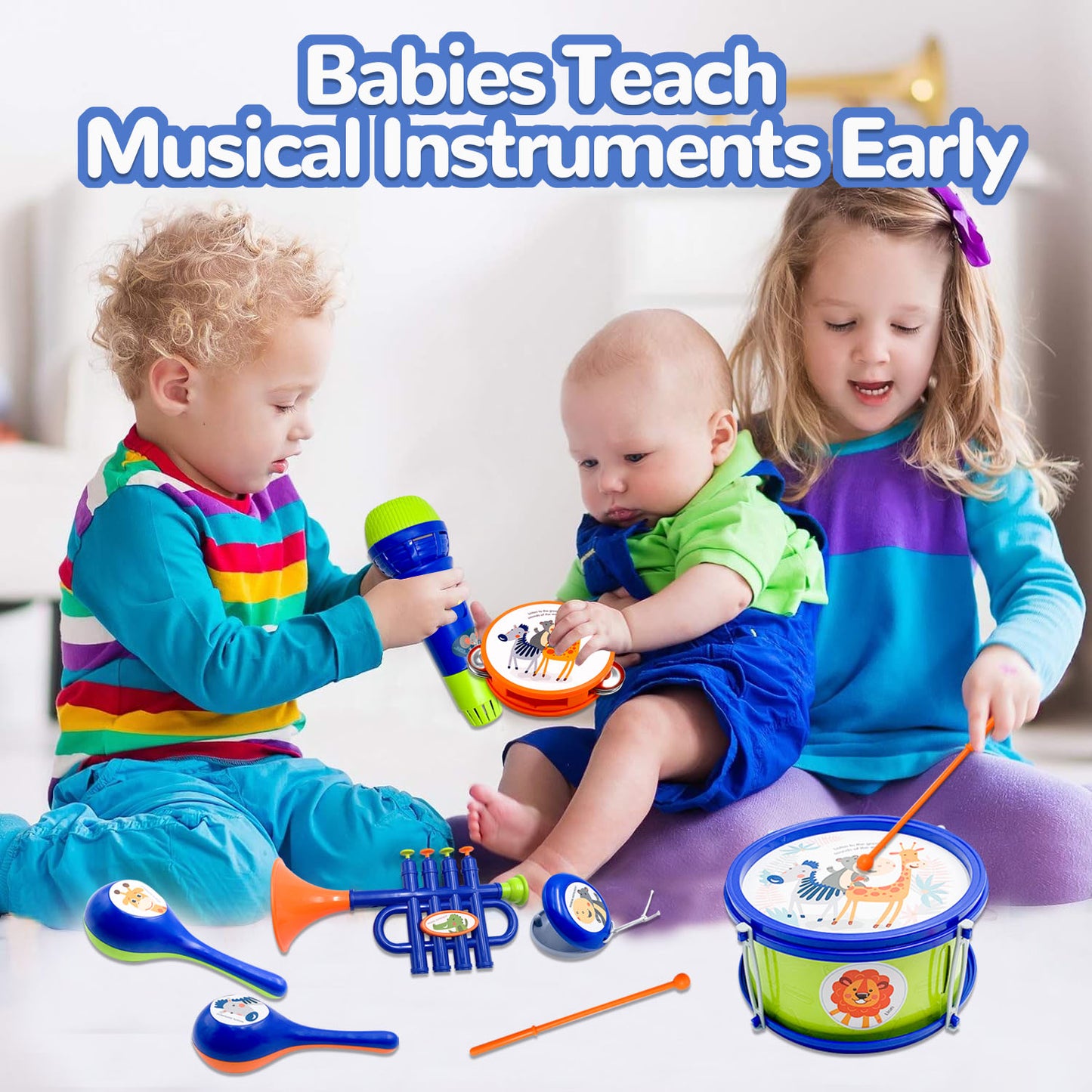 Instruments Toy for Toddlers 1-3, Musical Toys for  1 Year Old Boys, Gifts for 1 2 3 Years Old Boys
