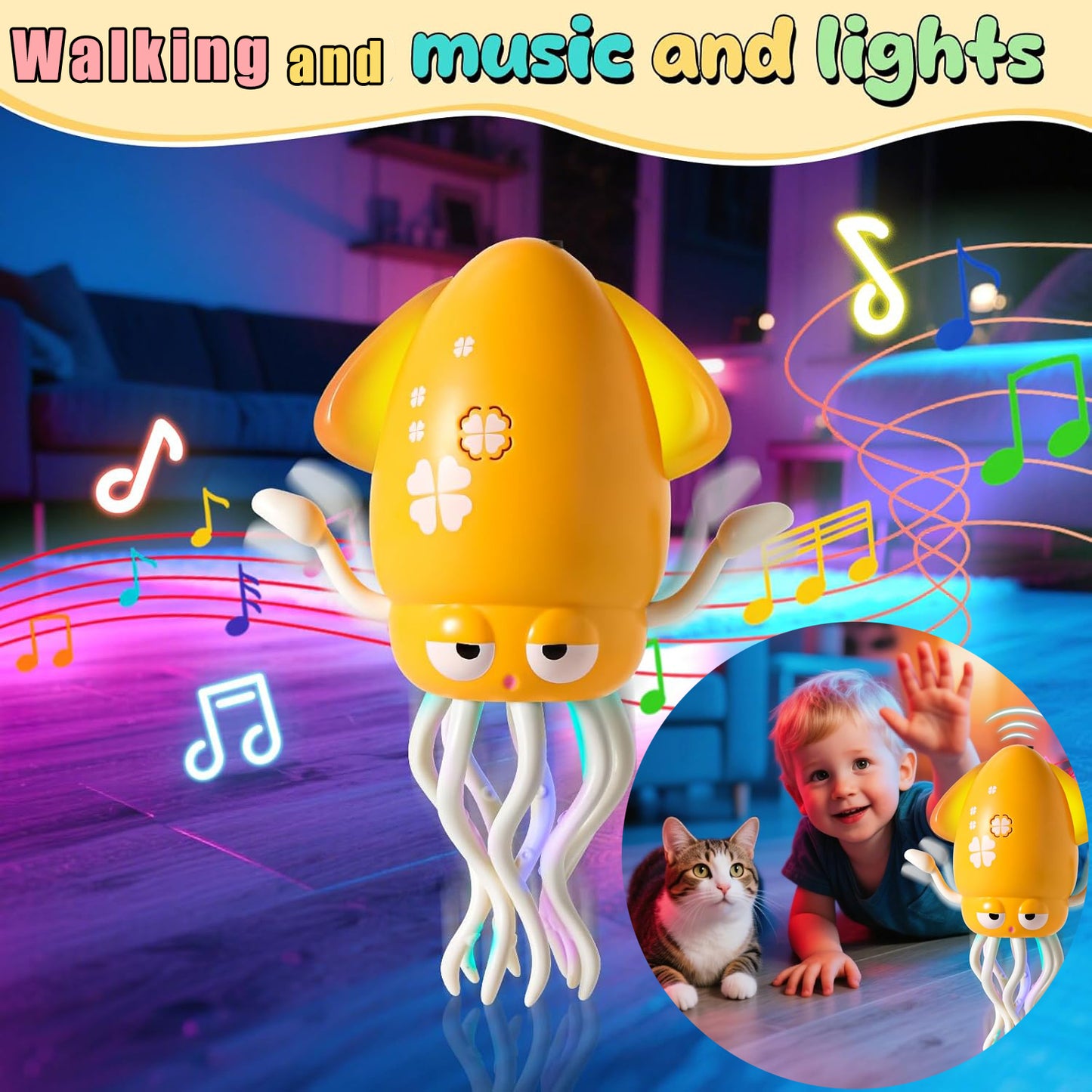 Musical Baby Crawling Toys 6-12 Months, Infants Toys for Babies 0 3 6 9 12 Months, Boys Girls Baby Toys for 12 24 Months