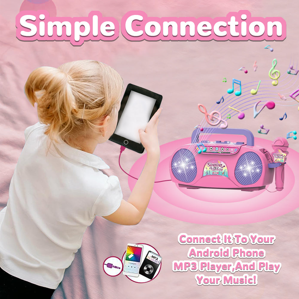 Microphone for Kids Age 2-3 Girls, Birthday Gift for Toddler Girls 3 4 5 6 7 Year Old Kids Toys