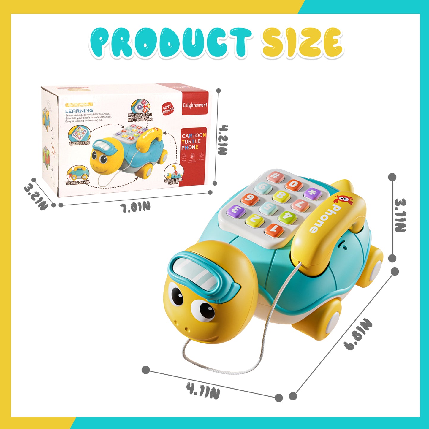 Baby Toys 6 to 12 Months, Musical Turtle Crawling Toys, Early Learning Educational Toy with Light & Sound, Christmas Birthday Gifts for Boy Girl 1-2 Year Old