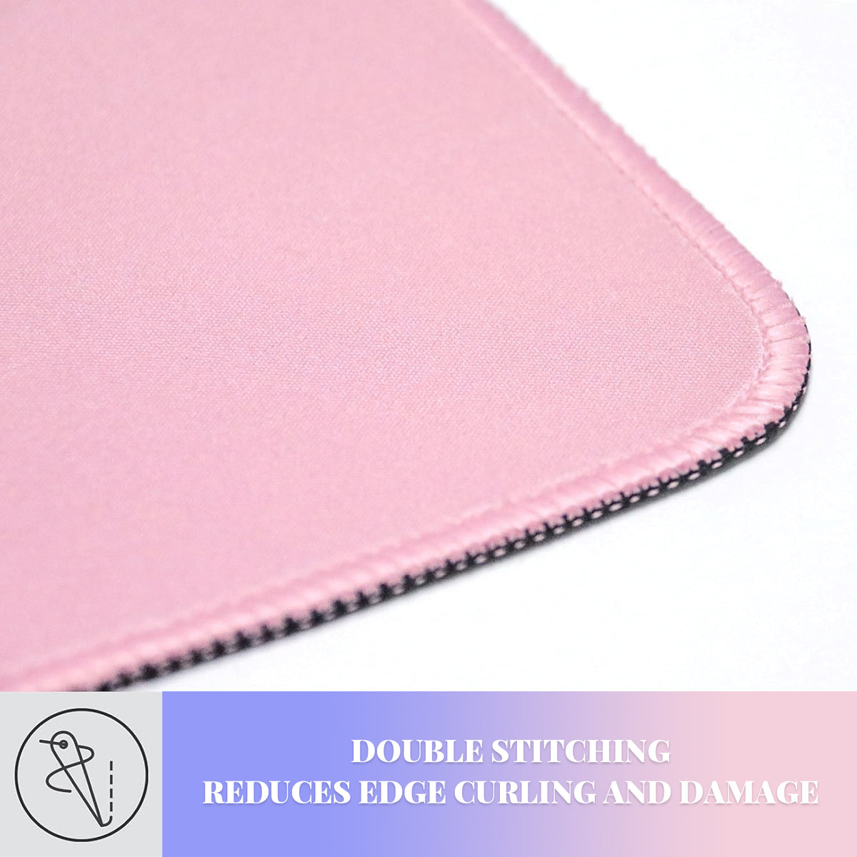 Large Desk Mat, Non-Slip Rubber Desk Pad Mat Protector for Mouse and Keyboard, Pink Purple Gradient Mousepad with Stitched Edges for Gaming and Office Desk Accessories, 31.5×11.8 Inches