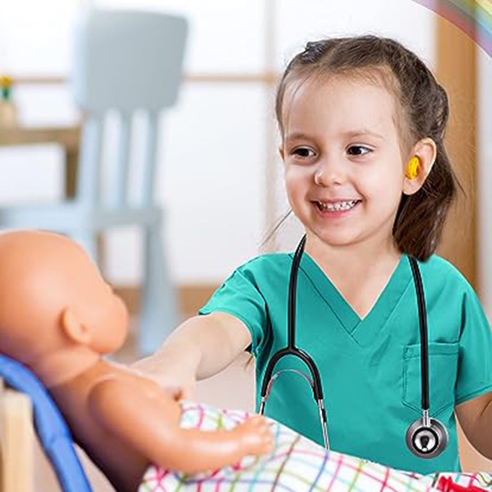 Style-Carry Doctor role play for kids come with scrubs pants and accessories, suitable for boys and girls aged 8-11 years old