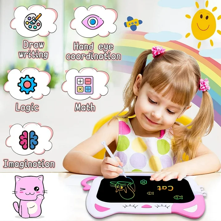INvench Toys for Girls 3-6 Years, Resuable Doodle Board Toys for Kids,Educational Drawing Toys for Toddlers