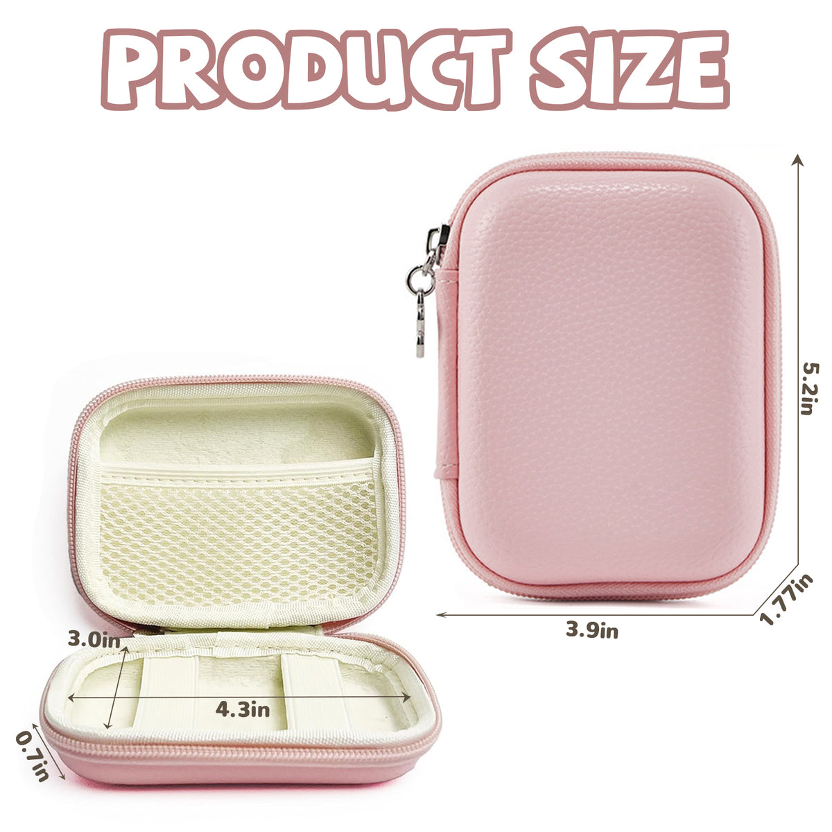 Digital Camera Case Compatible with CAMKORY/for KODAK PixPro FZ45/55 /for Lecran/for VAHOIALD FHD 1080P/for Nsoela, Small (Pink)