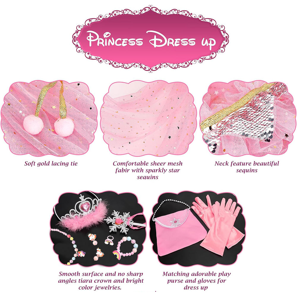 Princess Toys for Girls 2 3 4 5 Year Old, Princess Dress Up for Girls Toys Ages 4-6, Birthday Gifts Toys for Little Girls 3-6 Year Old