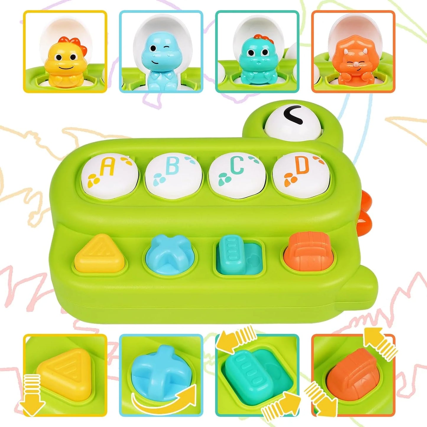 Cause and Effect Toys - Montessori Toy for Baby - Learning Toy for 1Year Old Boys Girls - Baby Interactive Activity Toy