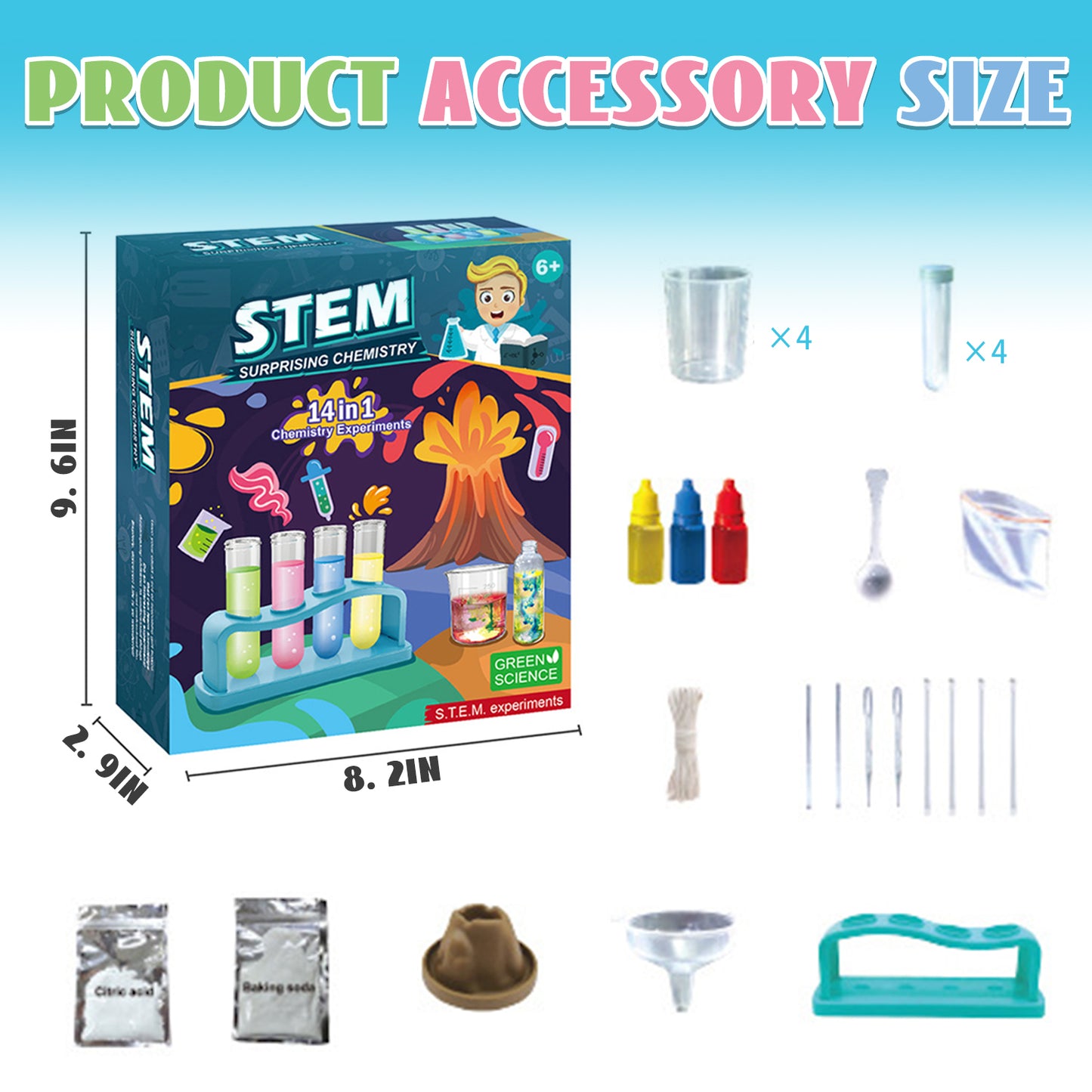 14 Lab Experiments Science Kits for Kids Educational Scientist Toys Boys 8 to 11 Years, Birthday Gifts Idea for Girls Boys Ages 4 5 6 7 8, Boys Toys 5-7