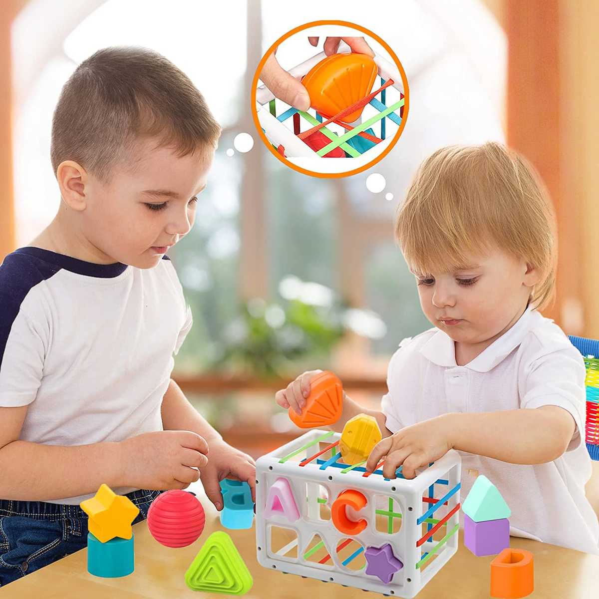 Shape Sorter Learning Toys for Baby 6-12 Months, Educational Toys for 1,2 Years Old Boys Girls Birthday Christmas Gifts