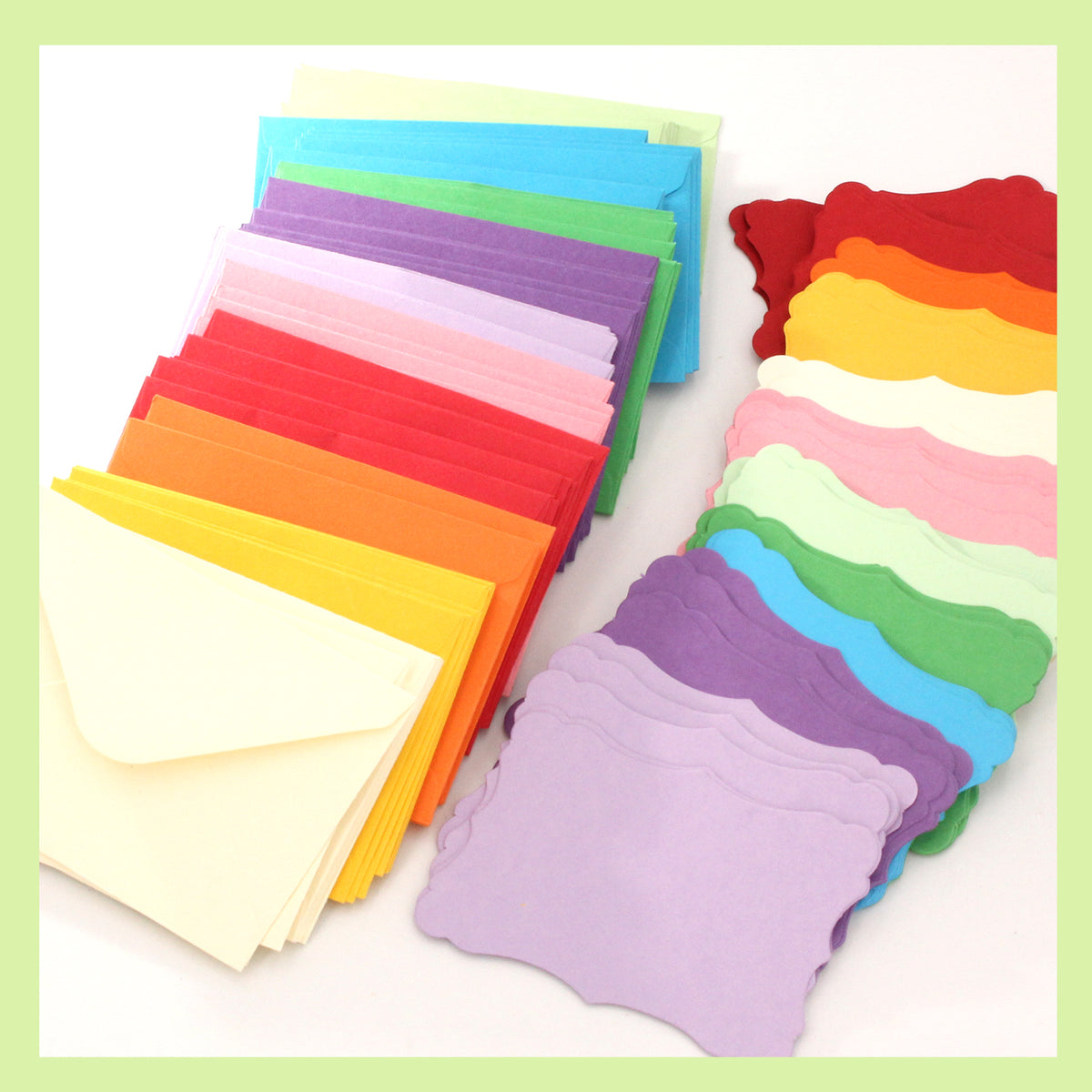 100 Pack 4" x 2.7" Colorful Mini Envelopes with Blank Note Cards, Small Self-Adhesive Cute Gift Card Envelopes in 10 Colors for Wedding, Birthday, Teacher's Day