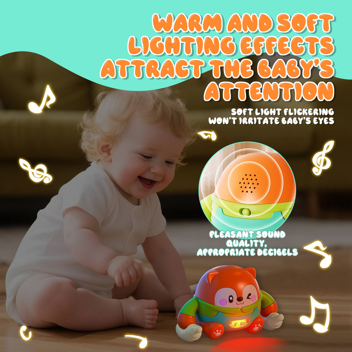 Crawling Baby Toy for Infants 6-12 Months, Interactive Learning Toys 1 2 3 Year Old, Baby Toys for 12-24 Months, Gifts for 1 Year Old Boys Girl
