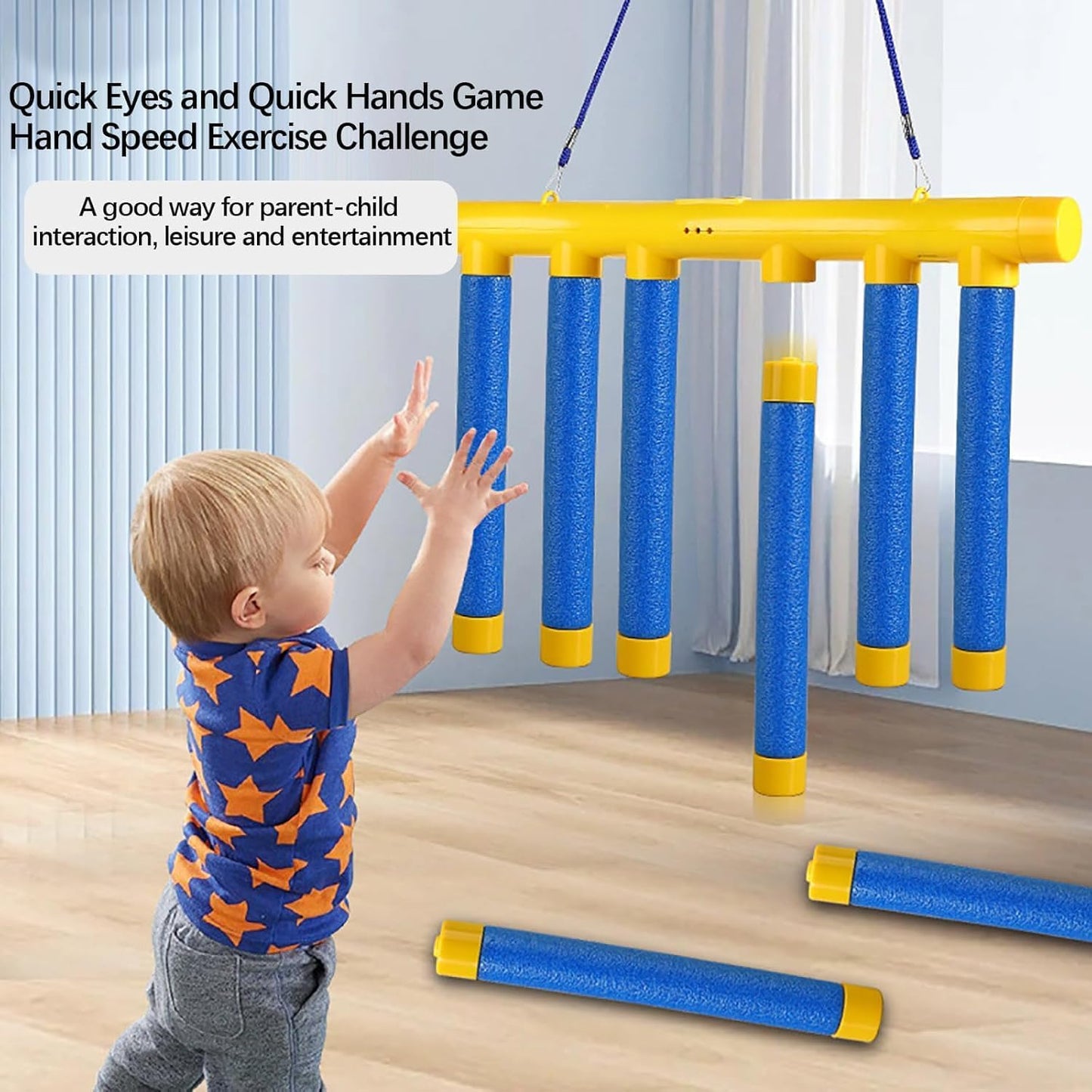 Drop The Stick Game, Catch All Drop Sticks Game, Hand Challenge Game, Hand-Eye Coordination Reaction Training Toy, Toys for Kids 3-8 Years