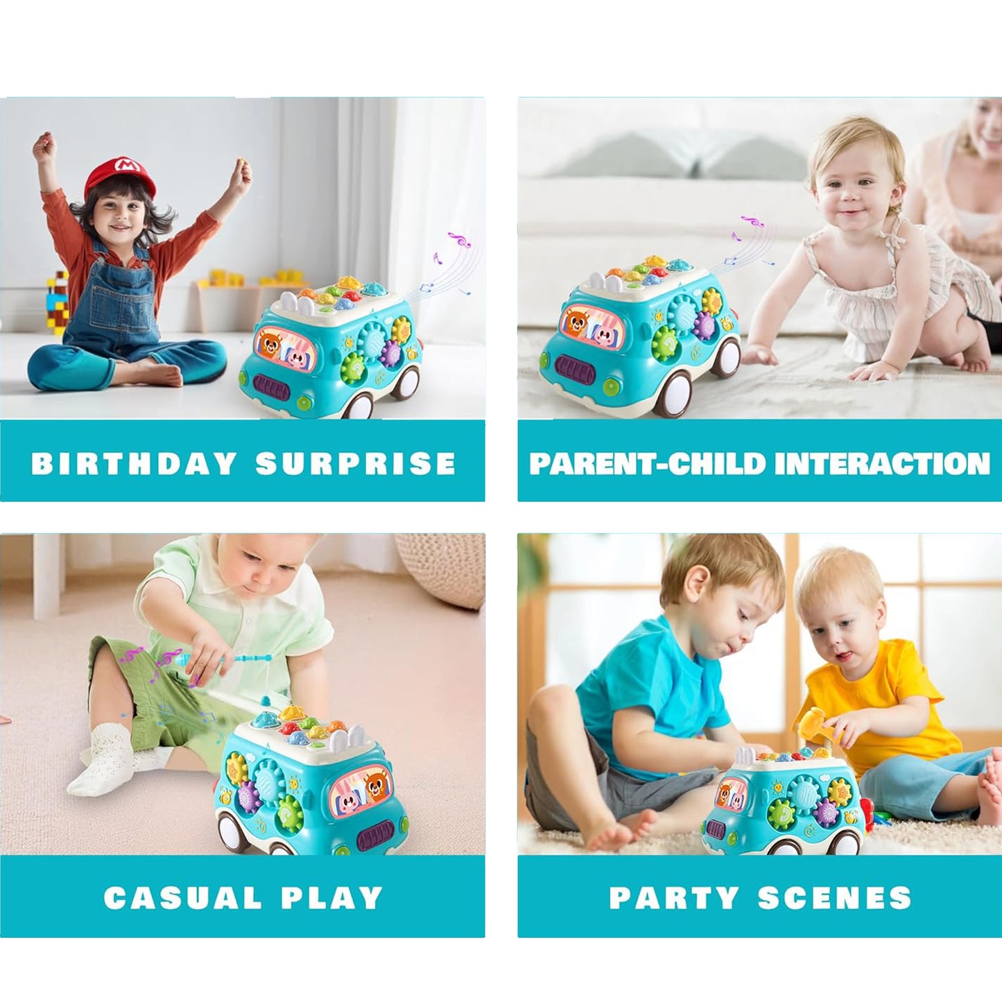 Montessori Toys for 1 Year Old Girl Gifts, 12-in-1 Musical House Toddler Learning Toys for 1-2, 1st First Birthday Gifts for Girls and Boys Baby 6-12 12-18 6-24 Months