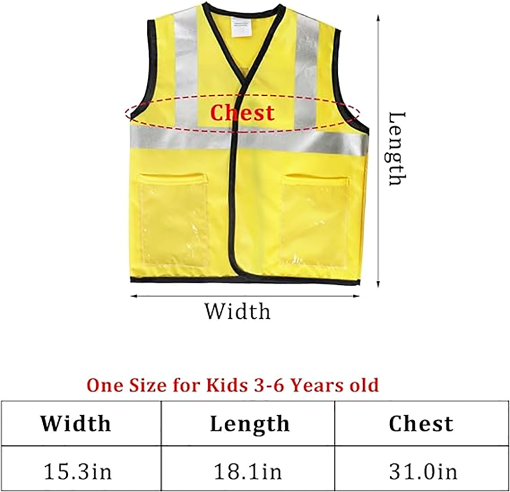 Construction Worker Costumes for Boys, Kids Builder Dress Up with Tool Set for Kids Pretend Role Play, Halloween Birthday Gift 3 4 5 6 Years Old