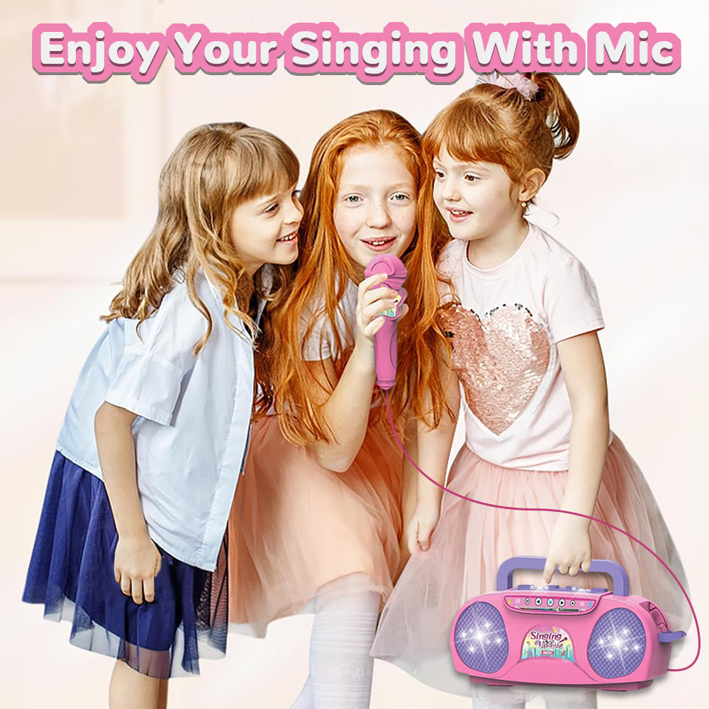 Microphone for Kids Age 2-3 Girls, Birthday Gift for Toddler Girls 3 4 5 6 7 Year Old Kids Toys