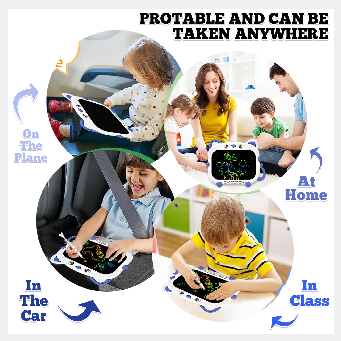 Drawing Board for Toddlers 3+ Year Old Boys, Color Doodle Writing Pad Kids Gifts Boys Toys Ages 3-5-7, Learning Educational Toddler Toys for 3 4 5 6 Years Old Boys