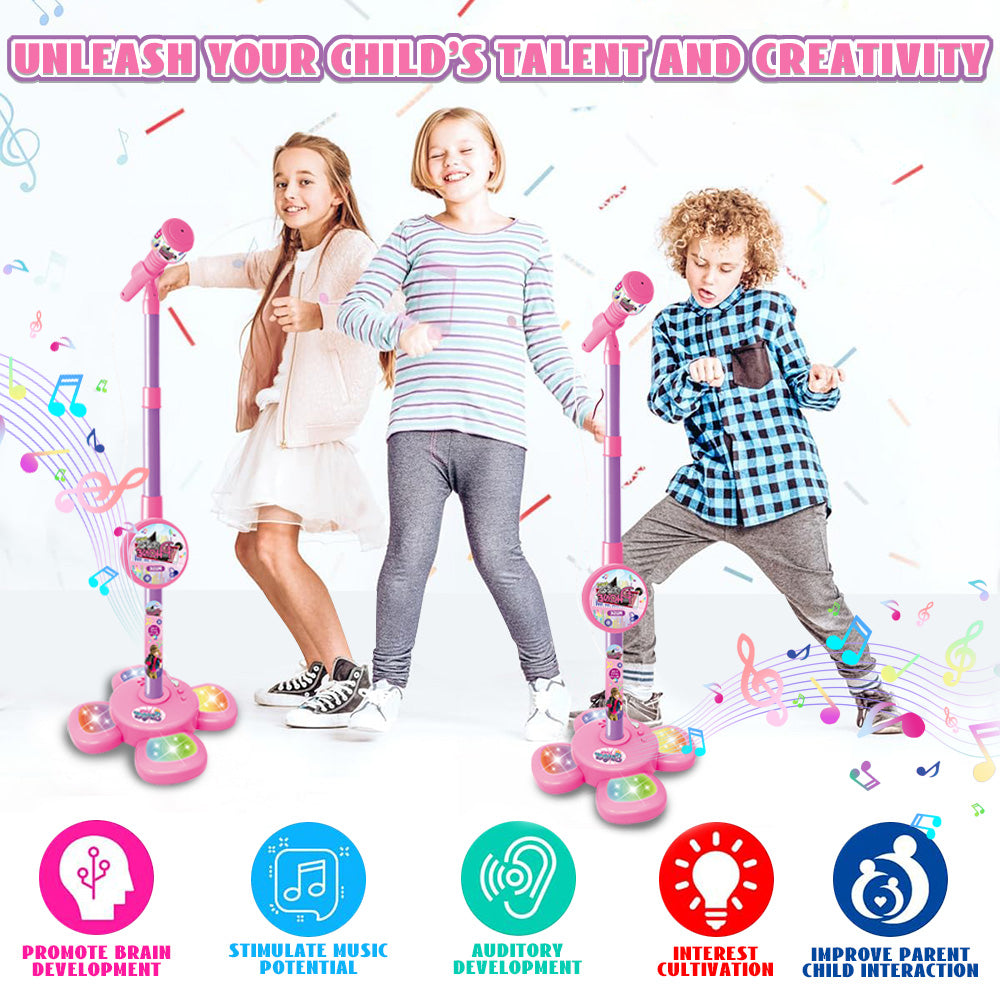 Kids Microphone Toy for Girls 2 3 4 5 Year Old, Karaoke Microphone Singing Toys for 3-6 Year Old Girls