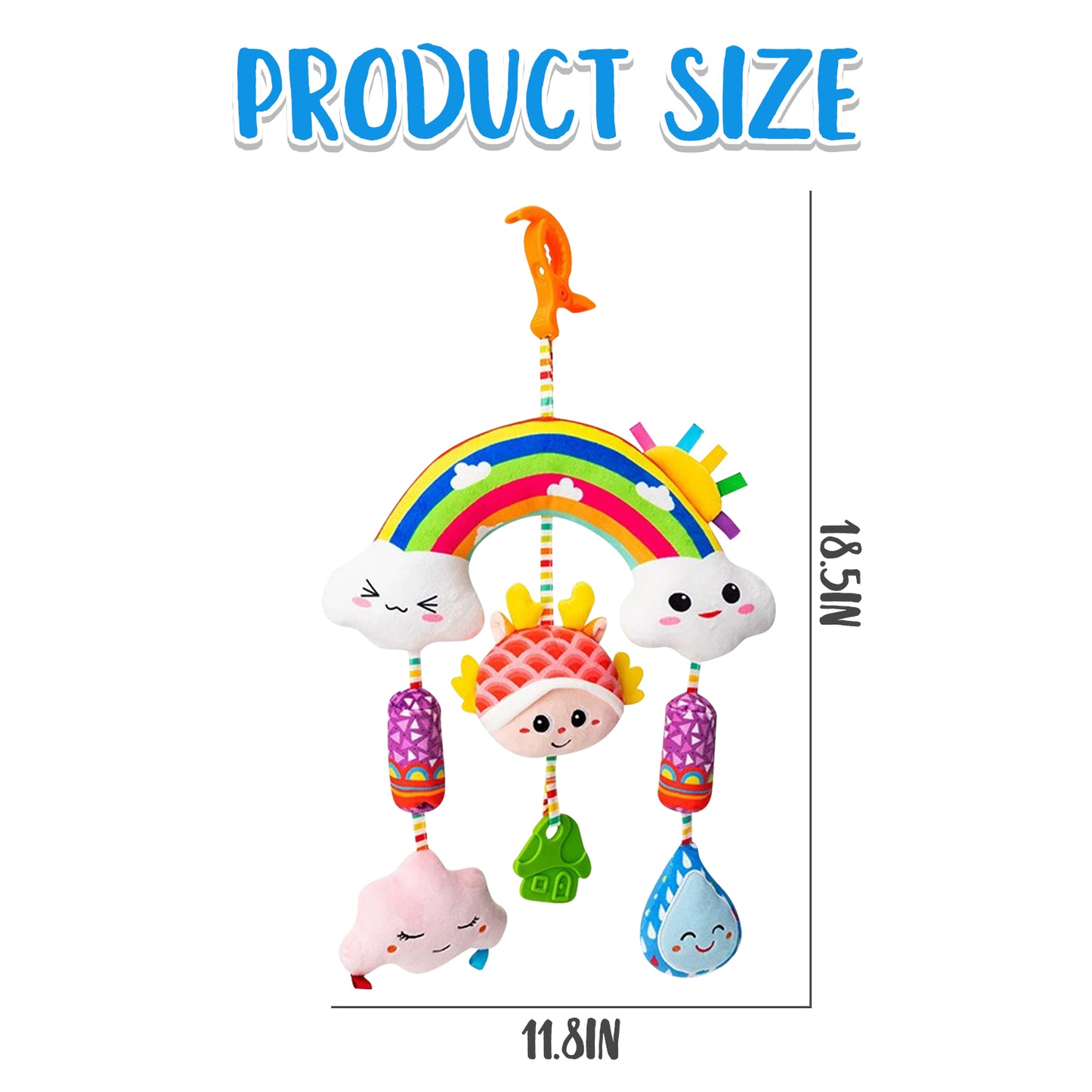 Baby Toys for Boys Girls 0 3 6 12 Months, Infant Toys with Crinkle, Rattle and Textures, Soft Sensory Toys for Newborn