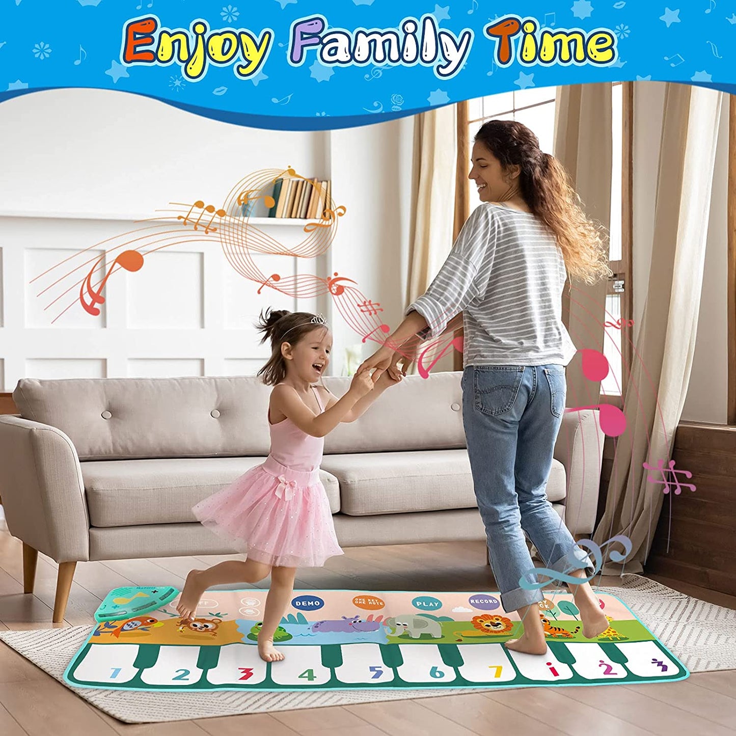 Baby Toys for 12-24 Months, Baby Piano Mat, Music Keyboard Touch Playmat Early Education Learning Musical, Toys for 1 2 3 Years Old Girls Boys