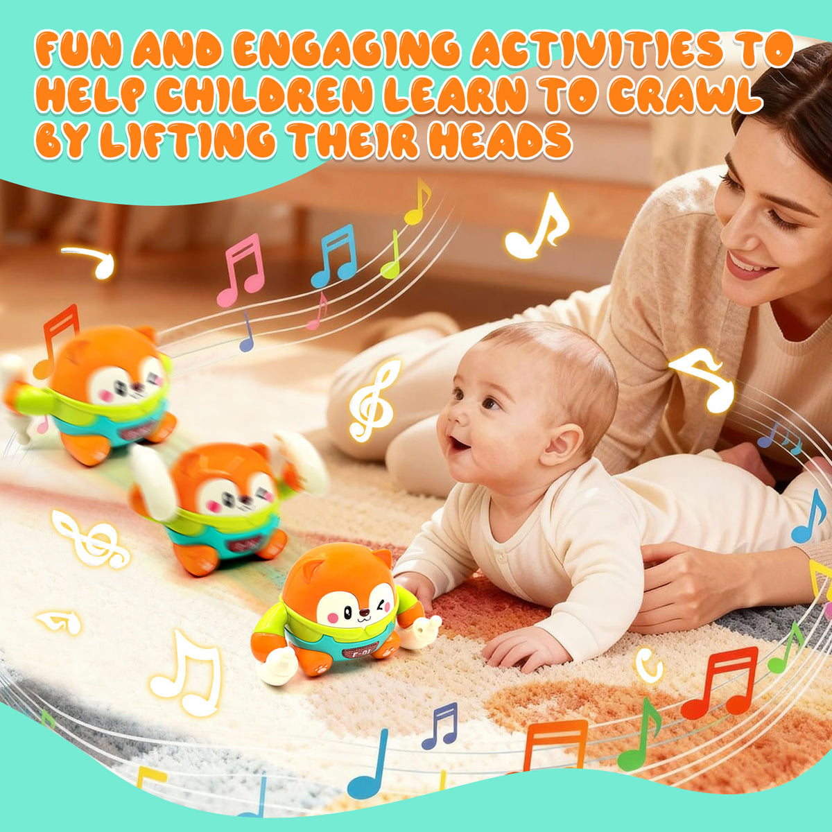 Crawling Baby Toy for Infants 6-12 Months, Interactive Learning Toys 1 2 3 Year Old, Baby Toys for 12-24 Months, Gifts for 1 Year Old Boys Girl