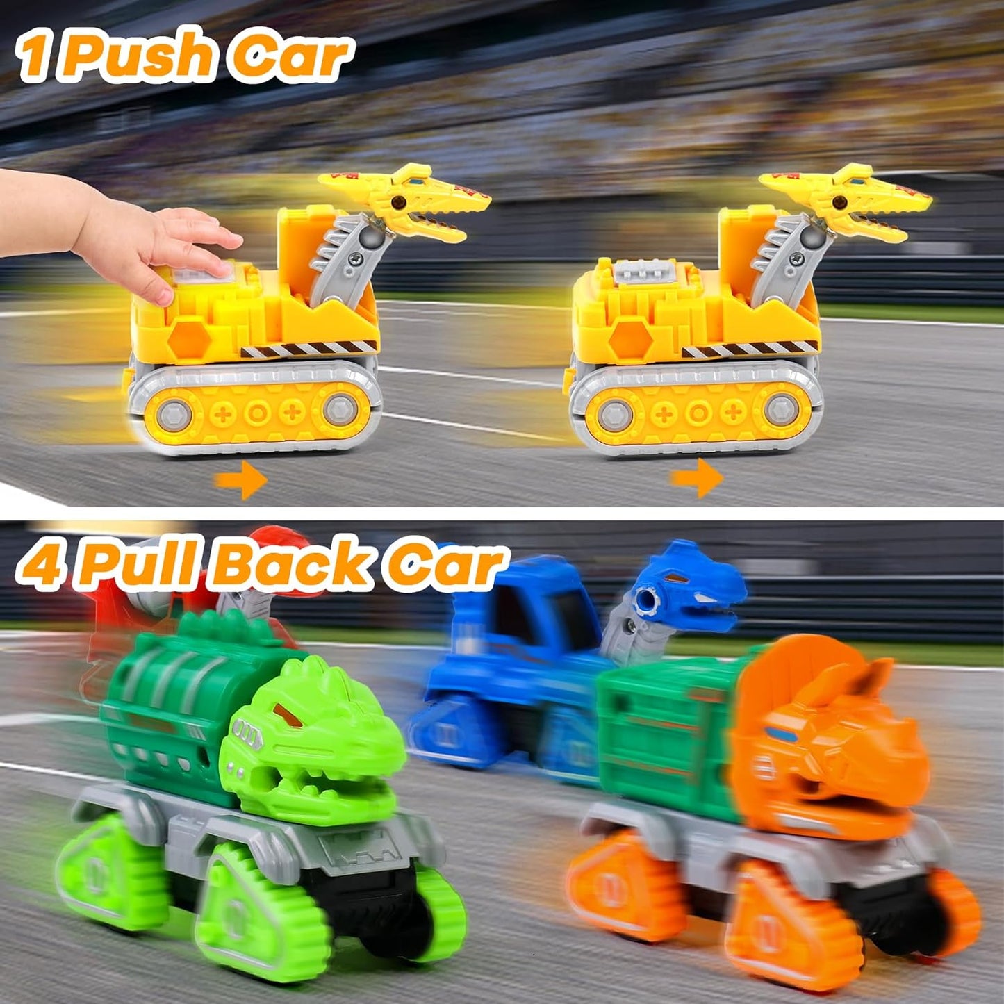 Dinosaur Transforming Toys for 4-6 Years Old Boys, Transform Action Figures Robot Toys for 3 4 5 6 Year Old Boys