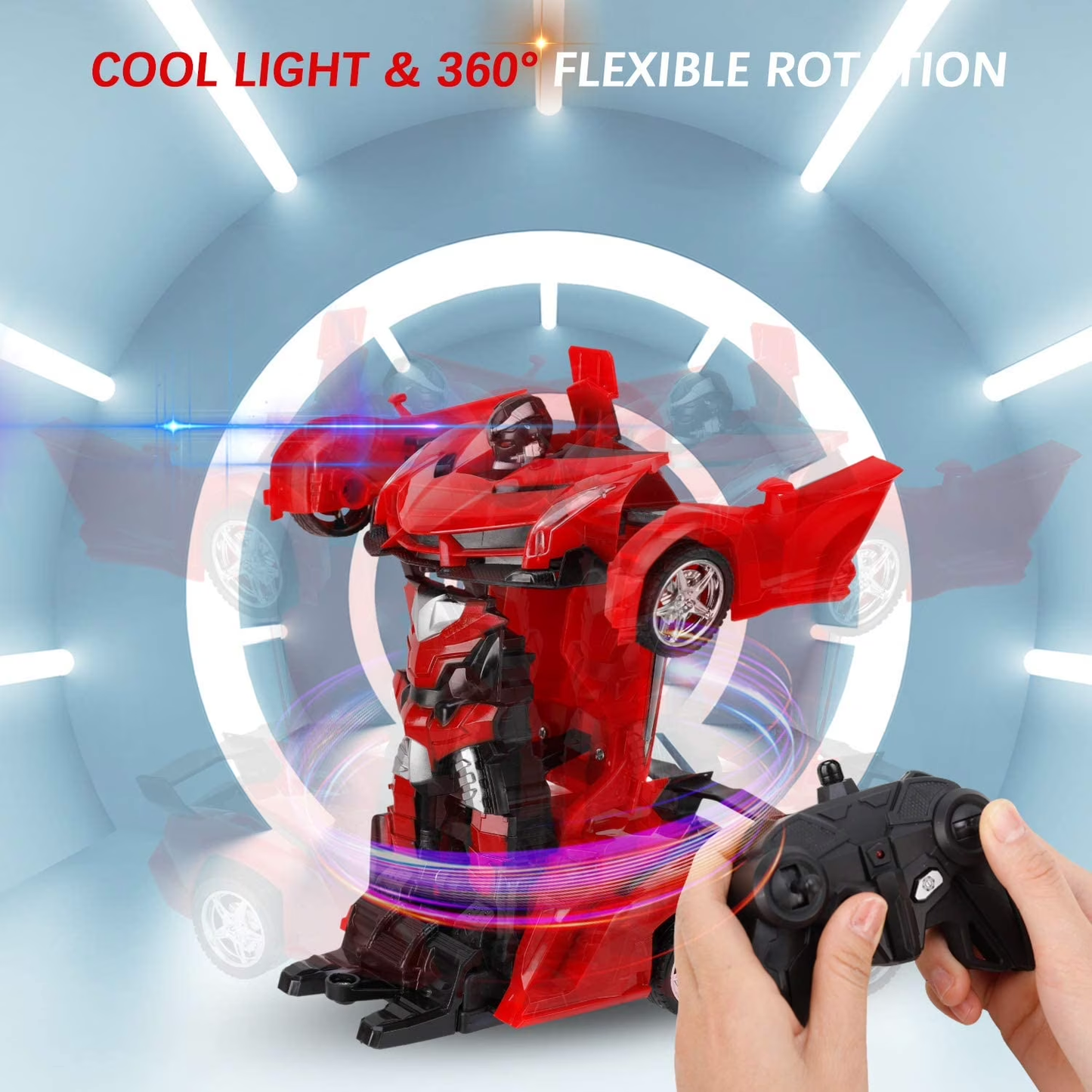 INvench Transformer Car Toys for 4 5 6 7 8 Year Old Boys, Remote Control Car Toys for Kids Christmas Gifts