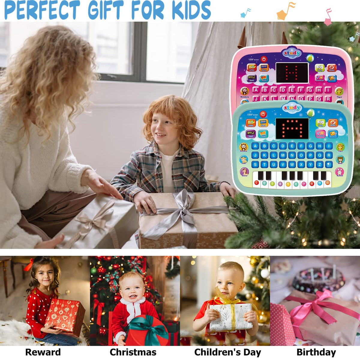 Style-Carry Tablet Toy for Toddlers 1-3, Preschool Learning Toys for Toddler 2 3 4 5 Year Old Boys Girls, Educational Toys for Girls Boys Age 2-5 Year Old