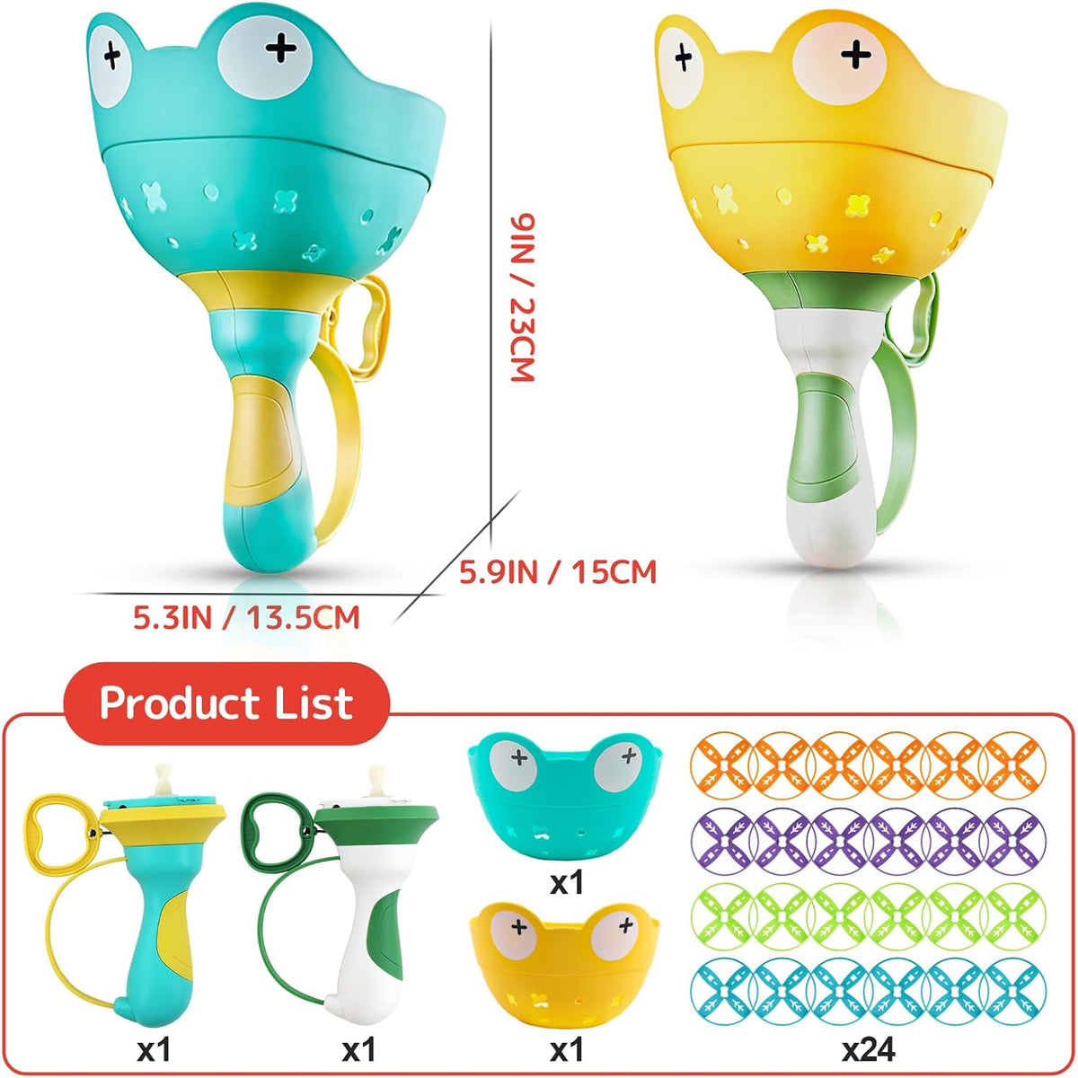 Outdoor Toys for Kids 4-8, Flying Disc Launcher Toys Outdoor Sports Games for 4 5 6 7 8 Years Old Boys Girls
