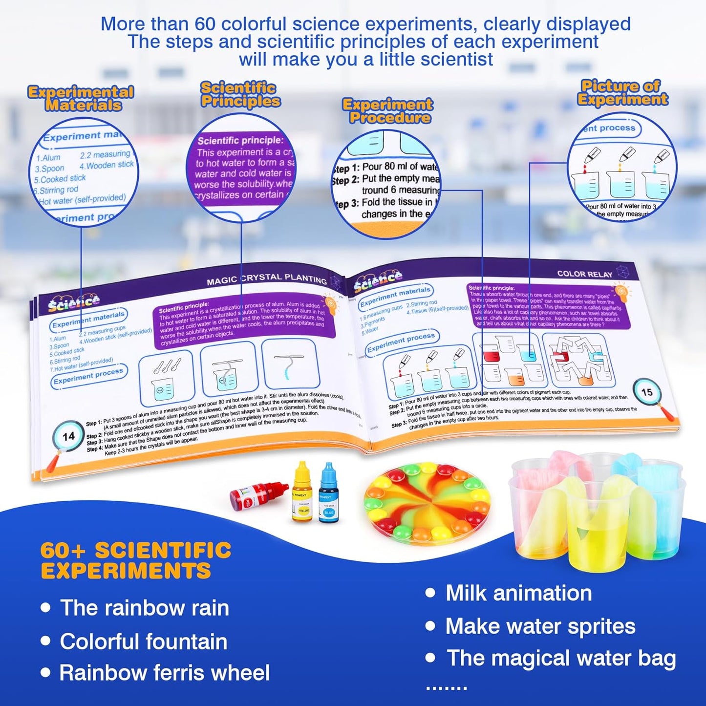 Science Kits for Kids, 48 Lab Experiments, Birthday Gifts and Toys for 4 5 6 7 8 9 10-12 Years Old Boys Girls Kids