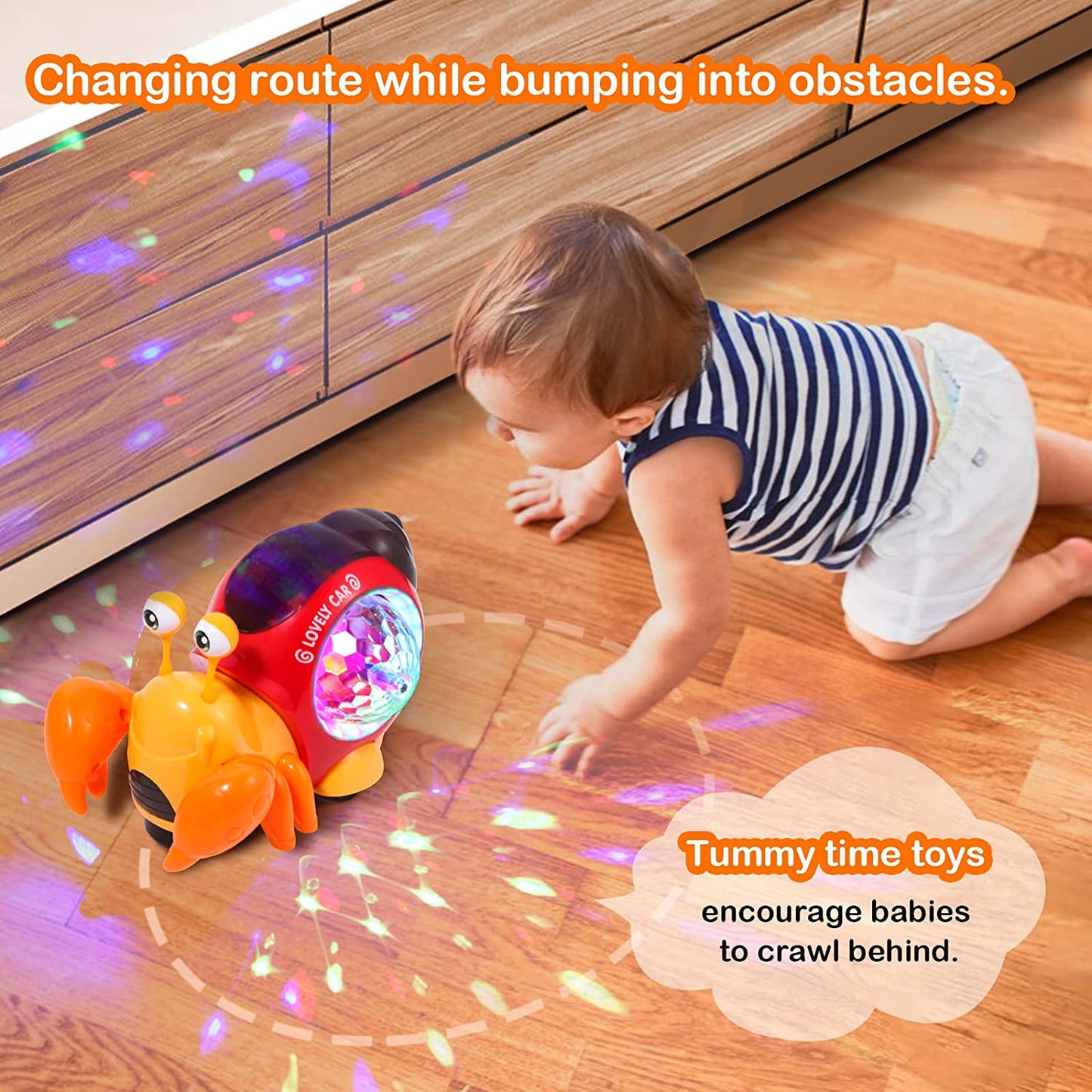 Baby Toys 6-12 Months, Musical Crab Crawling Toys, Educational Learning Toys, Toddler Toys for 12-24 Months
