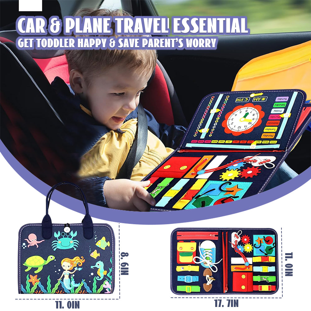 Learning Toys for 1 2 3 4 Years Old, Montessori Busy Board Toy for Toddlers 1-3, Learning Toddler Toys Age 1 2 3