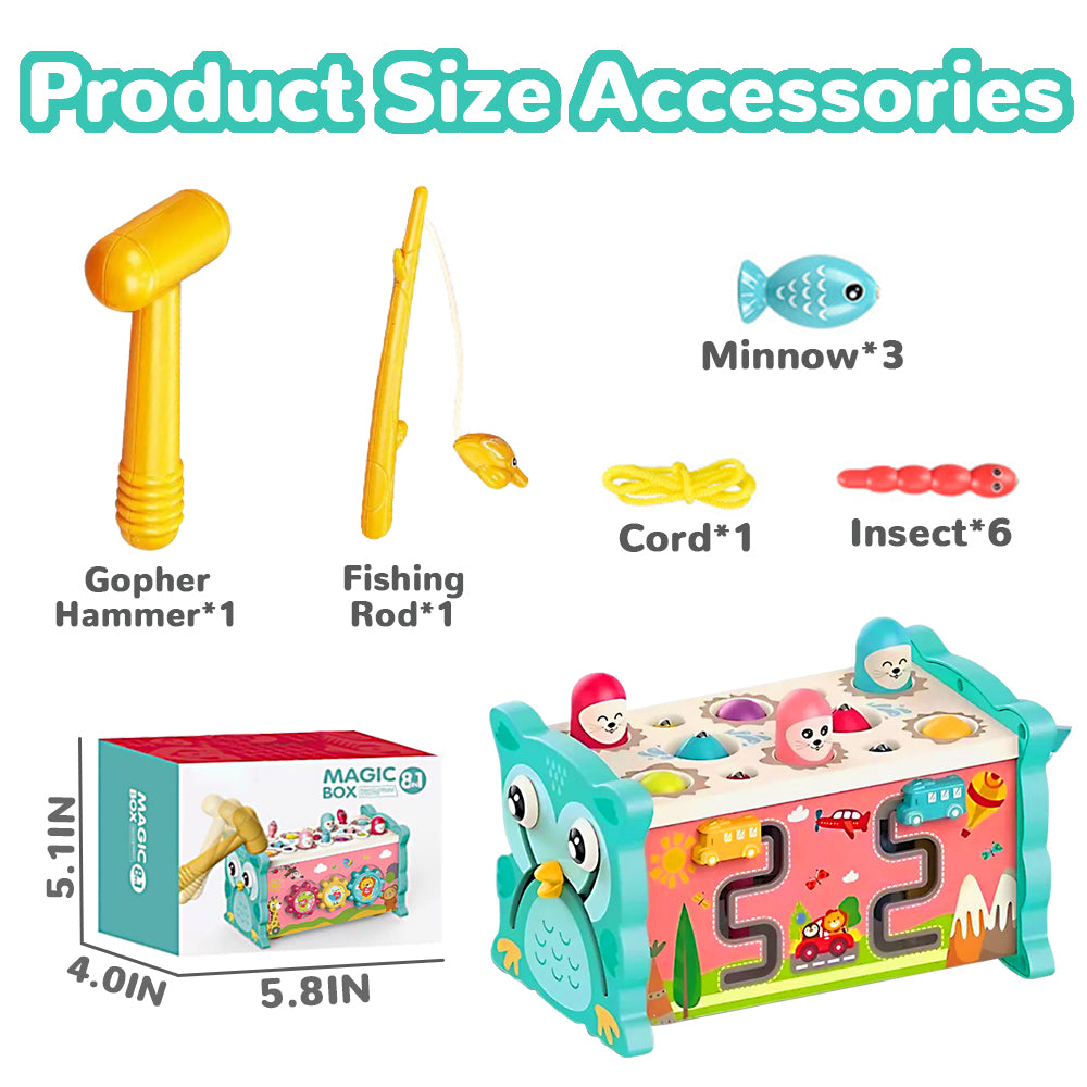 Baby Toys for 12-24 Months, Wooden Hammering Pounding Toy for Toddlers 1-3, Montessori Early Development Toys, Learning Educational Toys for 1 2 3 Year Old Boys Girls