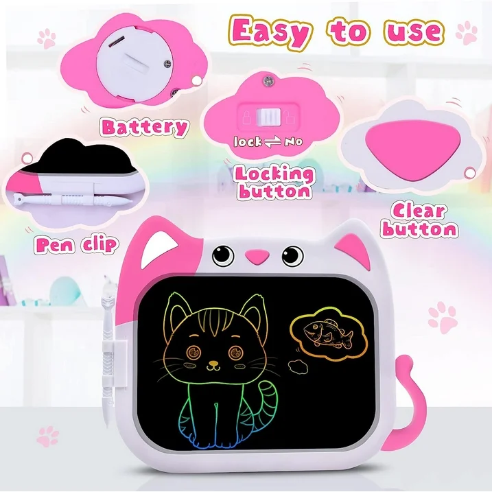 INvench Toys for Girls 3-6 Years, Resuable Doodle Board Toys for Kids,Educational Drawing Toys for Toddlers
