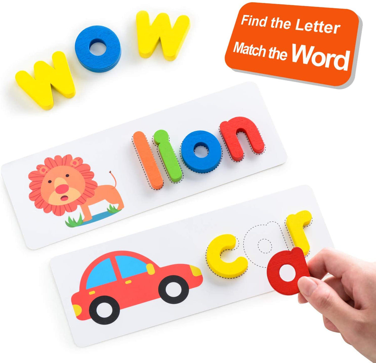 Learning Toys for Toddlers, Alphabet Flash Cards Matching Game Toys Educational Toy for Kids 3 4 5 Year