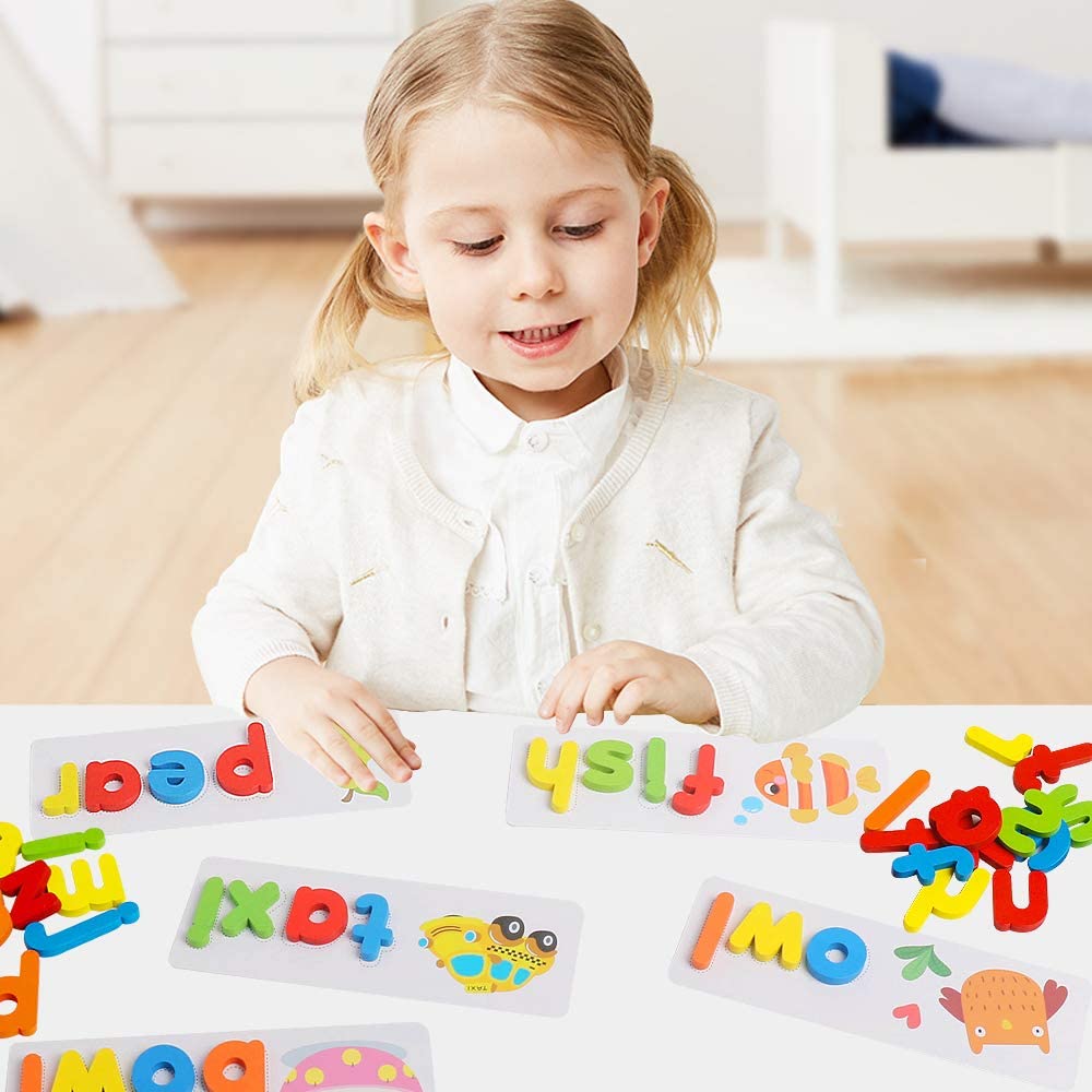 Learning Toys for Toddlers, Alphabet Flash Cards Matching Game Toys Educational Toy for Kids 3 4 5 Year