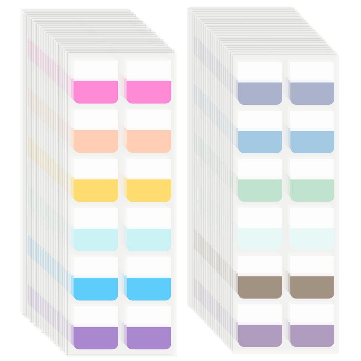 480 Pcs 1 inch Sticky Index Tabs, Colorful Annotation Labels for Bible Notebooks File Folder, Repositionable Page Tabs for Classification (12 Colors)